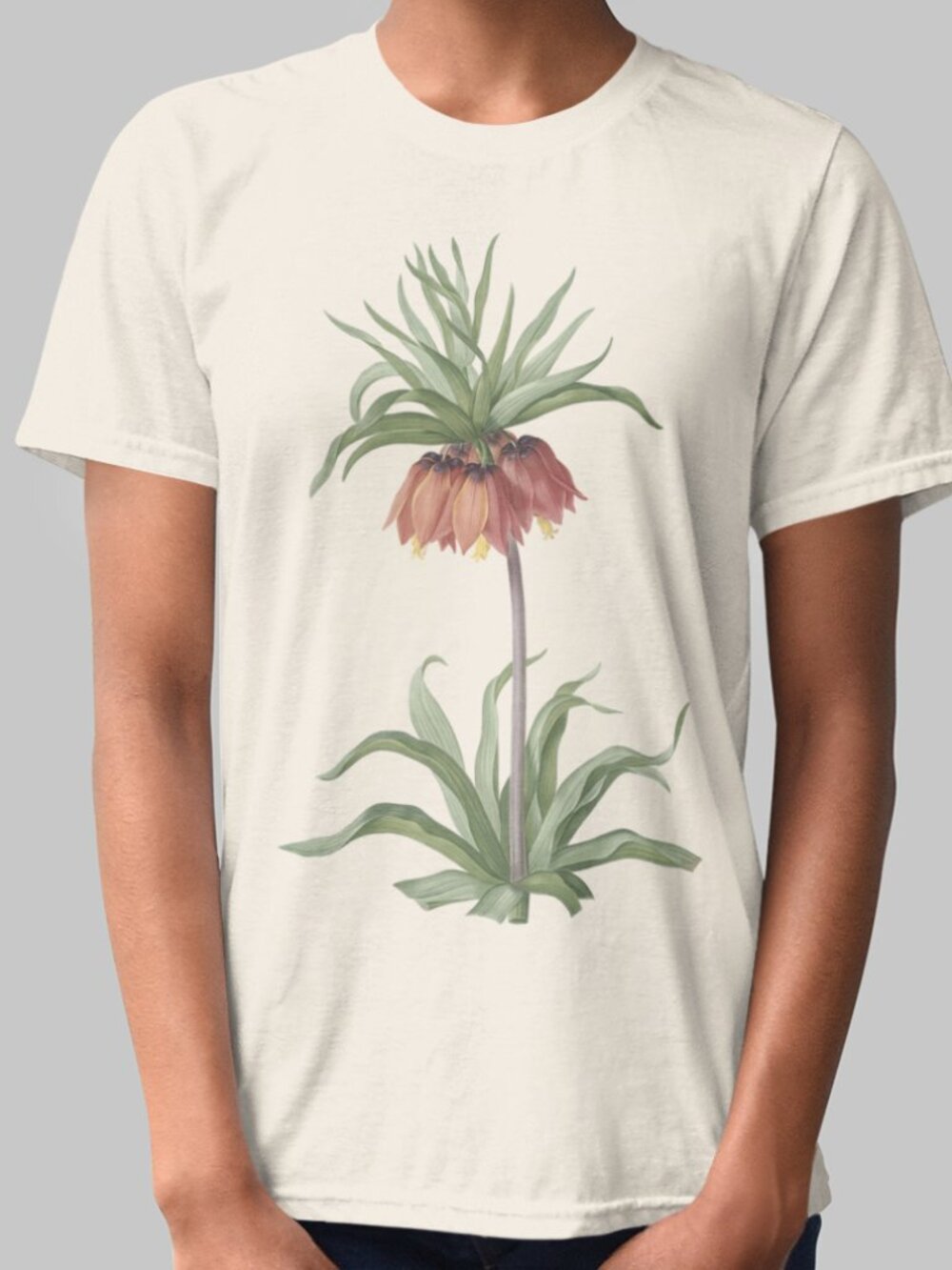 Crown Imperial Vintage Floral Print Short Sleeve Graphic Tee T-shirt S-XXL